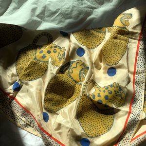 Blockshop textiles “Vessels” cream silk scarf